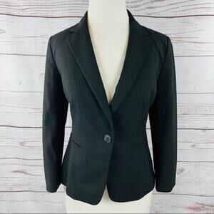 Ann Taylor black blazer single button classic